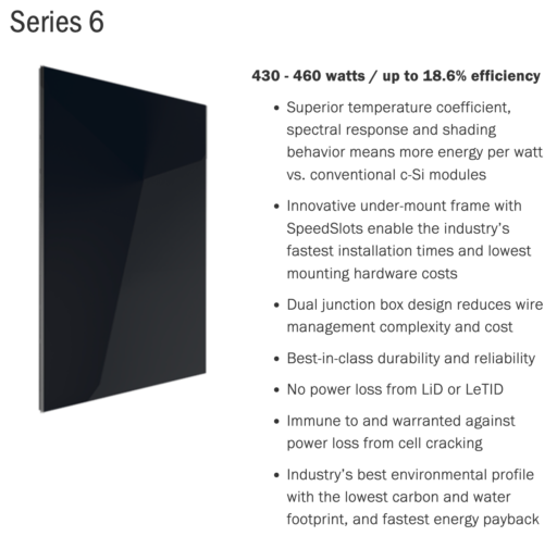 First Solar Series 6 (Modules)