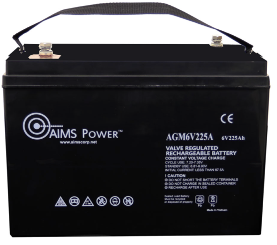 AGM 6V 225Ah Deep Cycle Battery Heavy Duty