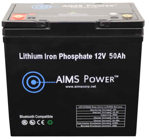 Lithium Battery 12V 50Ah LiFePO4 Lithium Iron Phosphate with Bluetooth Monitoring