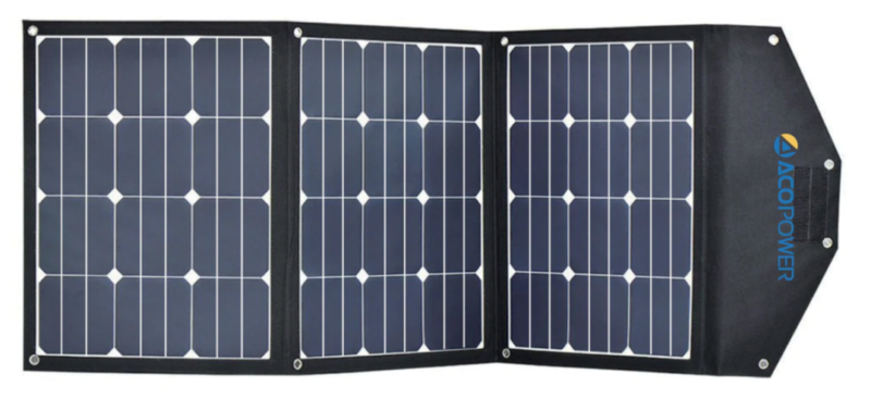 ACOPOWER High Efficiency 90W Tri-Fold (3 x 30w) Foldable Solar Panel Kit Suitcase