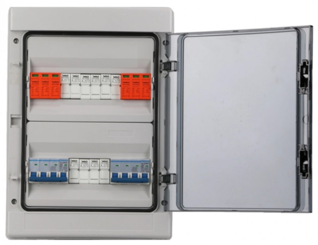 Caja de Protecciones Solar DC 500V 10A 2P String Box PV