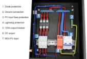 3 String Solar Array Combiner Box 60A 200Vdc 3 Inputs 10KW – Prewired | COM3IN60A