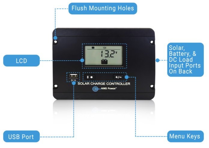 PWM Solar Charge Controllers (Flush Mount 30 Amp Charge Controller PWM 12/24V)