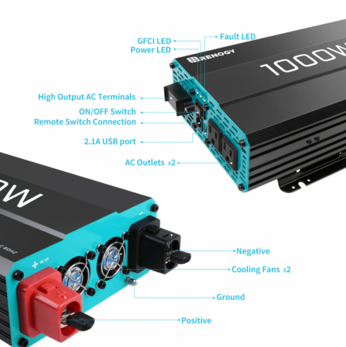 1000W 12V Pure Sine Wave Inverter