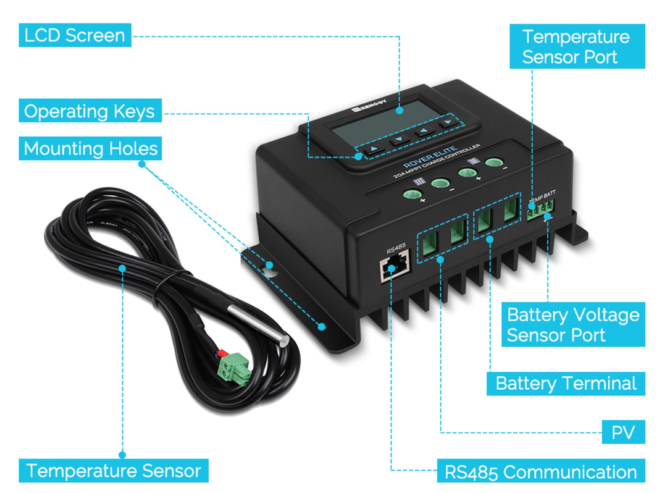 Rover Elite 20A MPPT Solar Charge Controller