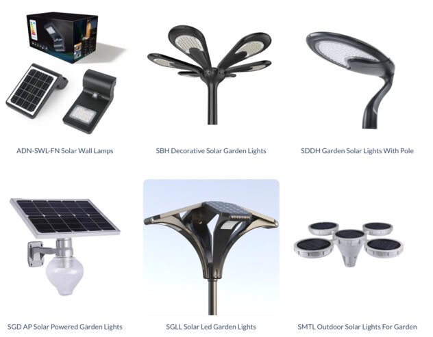 New Solar Garden pole post lamps for 3-6m pole height