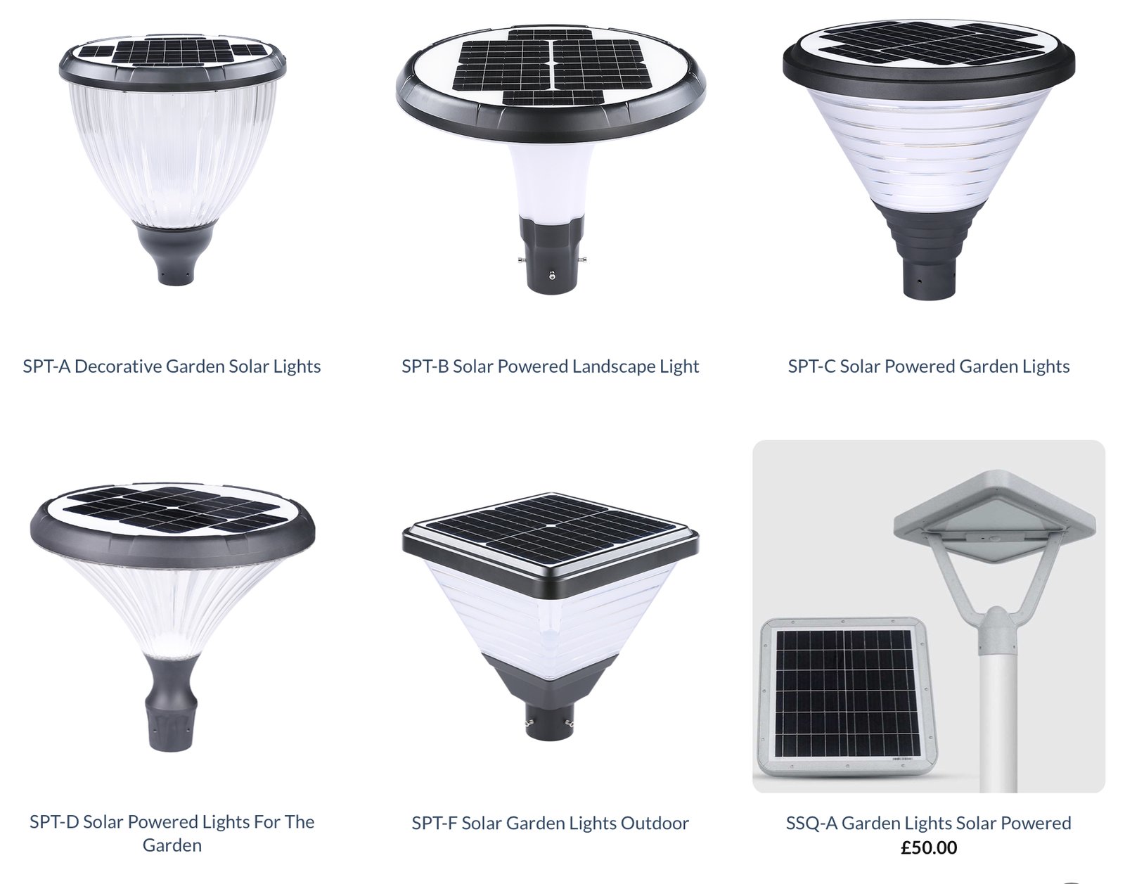 New Solar Garden pole post lamps for 3-6m pole height