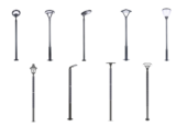 New Solar Garden pole post lamps for 3-6m pole height