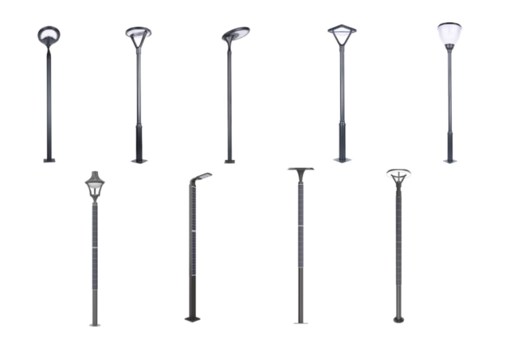 New Solar Garden pole post lamps for 3-6m pole height