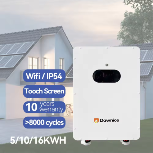 Dawnice Energy Lithium Lifepo4 Power wall Home Battery 48v 51.2v 100ah 200ah 5kwh 10kwh 20kwh Solar System Wall Mounted Battery